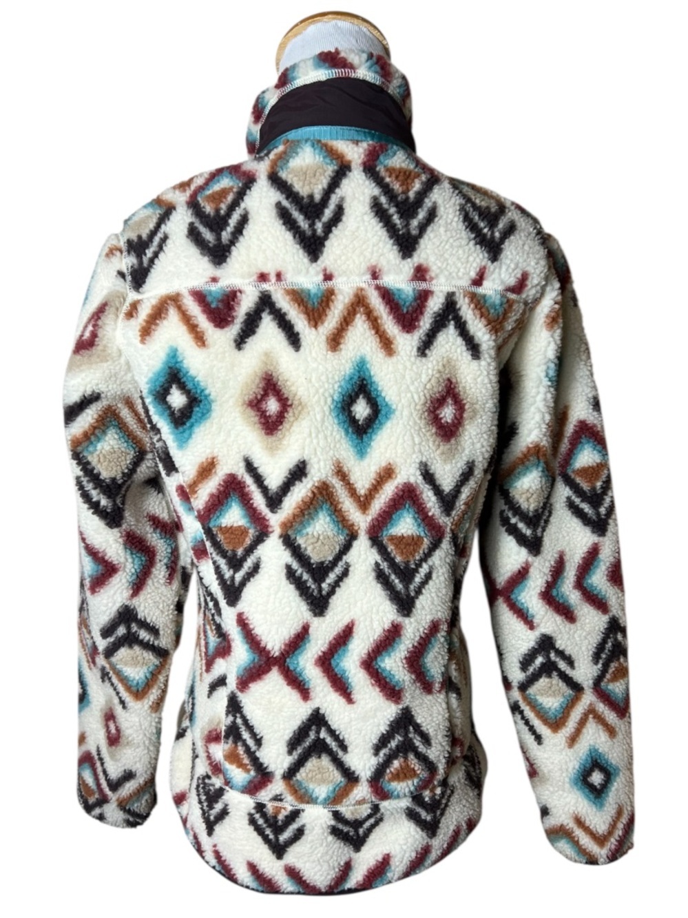 Patagonia Classic Retro-X Fleece Jacket Fern Dell Full Zip Geometric Retro Aztec - Picture 2 of 12